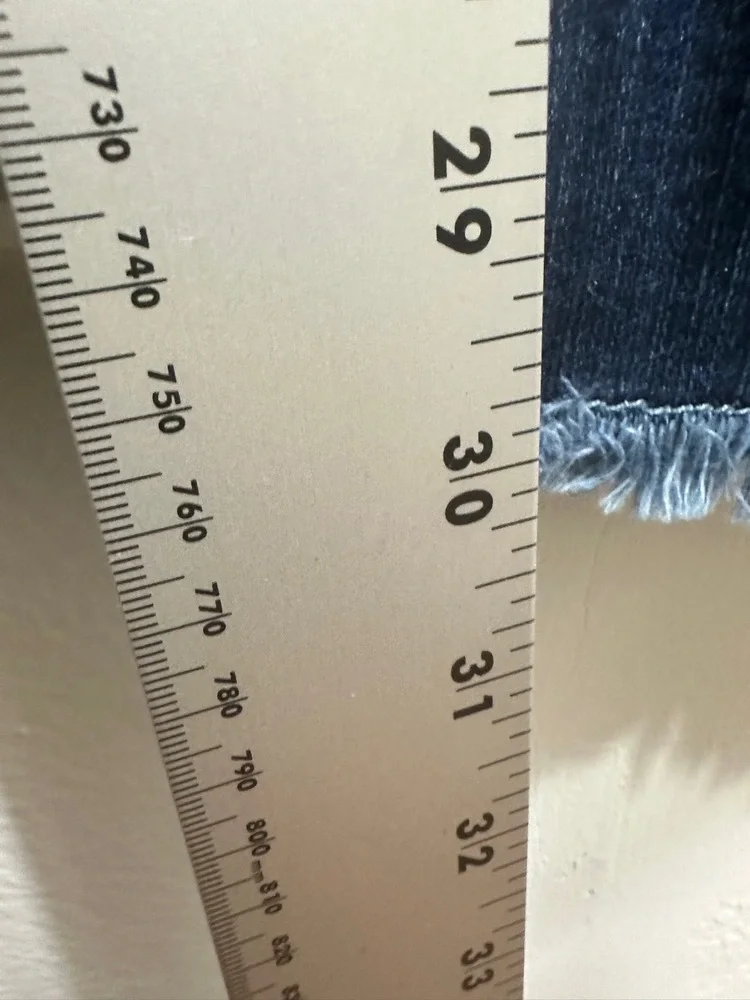 Laurie Felt Los Angeles Jeans Women Sz 10 Blue Flare Frayed Hem 5-Pocket Stretch - Picture 8 of 15